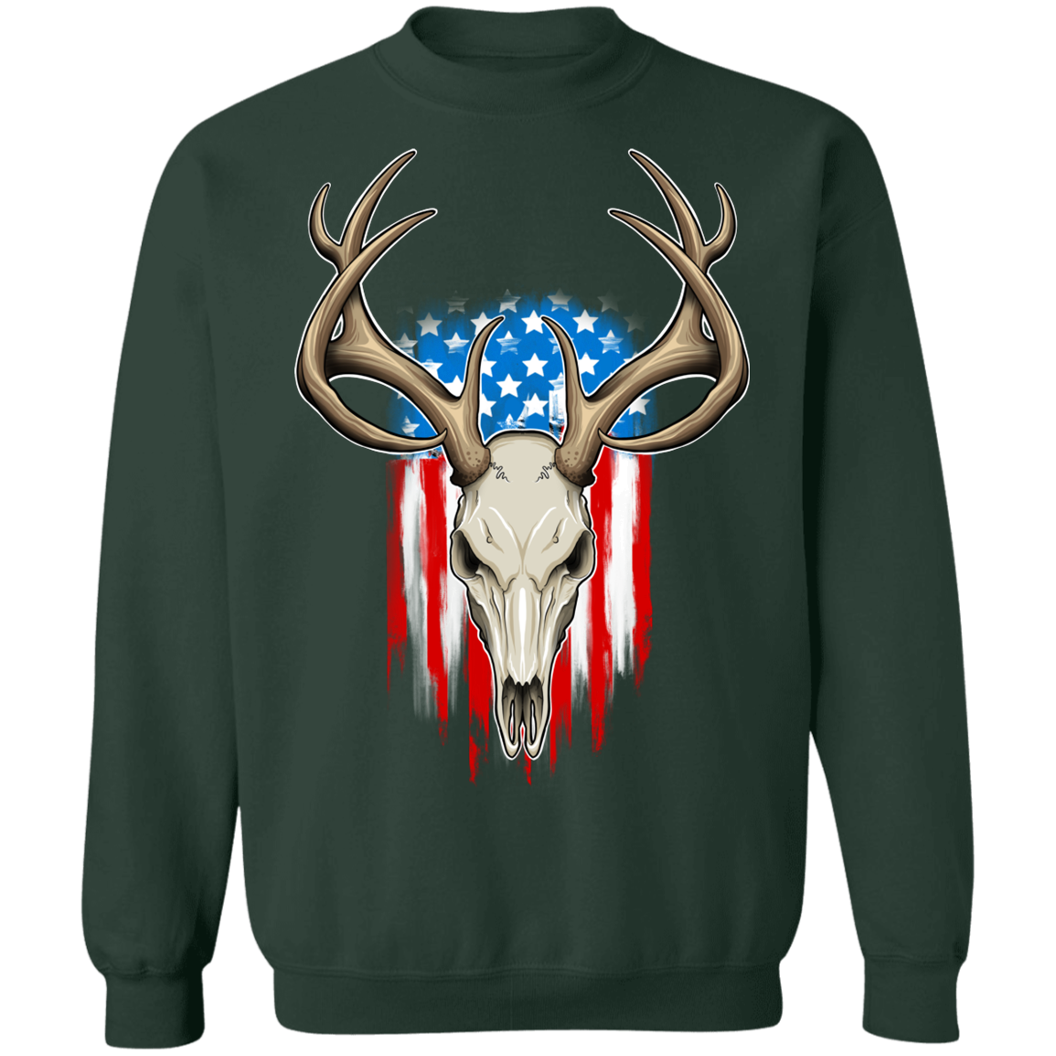 American Flag Hunting Crewneck Sweatshirt