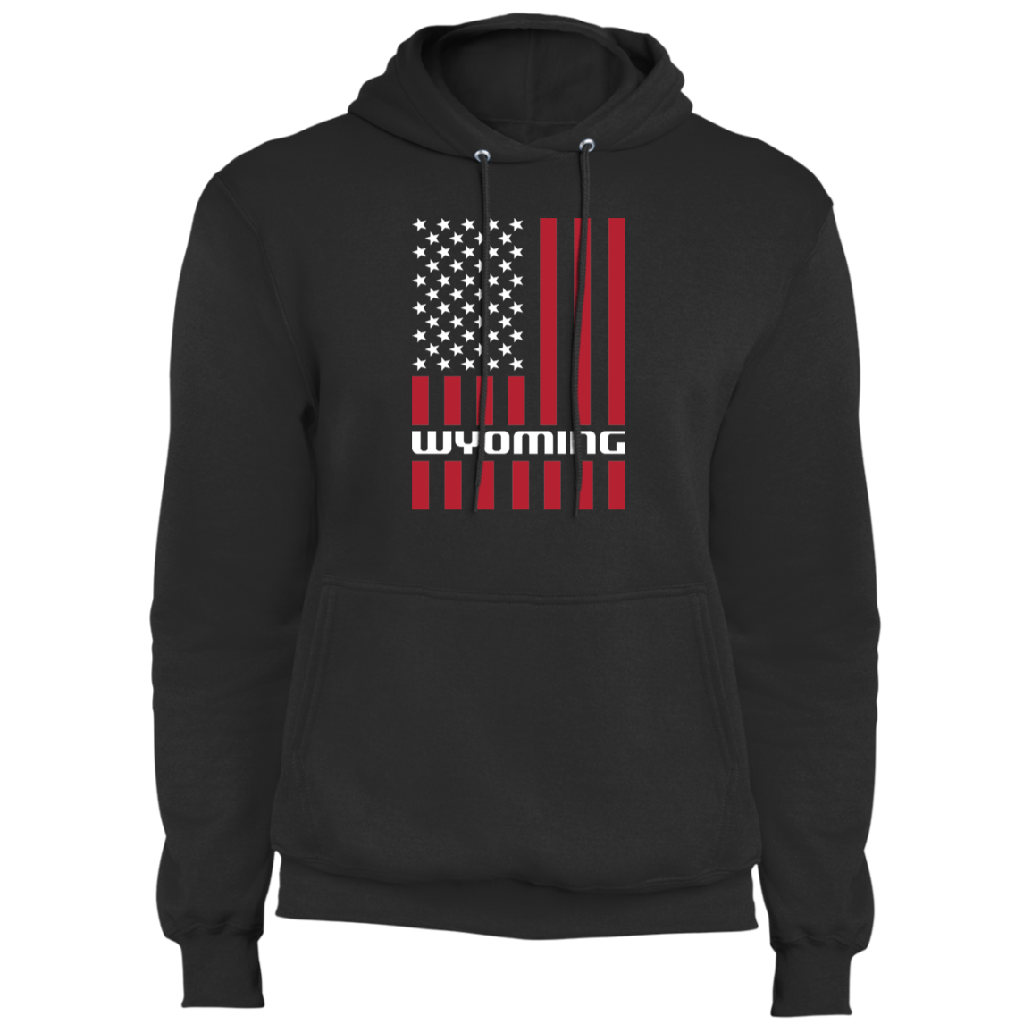 Wyoming American Flag USA Premium Pullover Hoodie