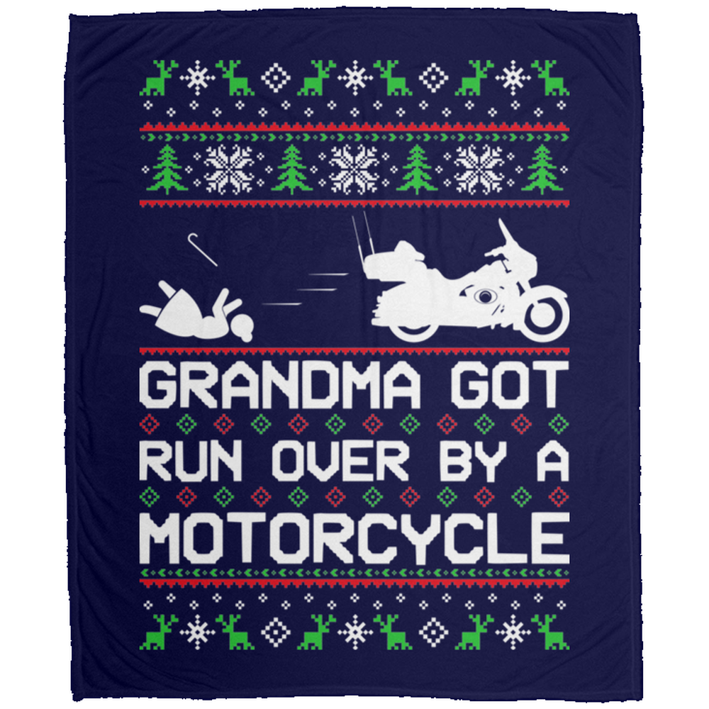 Wheel Spin Addict Christmas Motorcycle Cruiser HD Fleece Blanket - 50x60