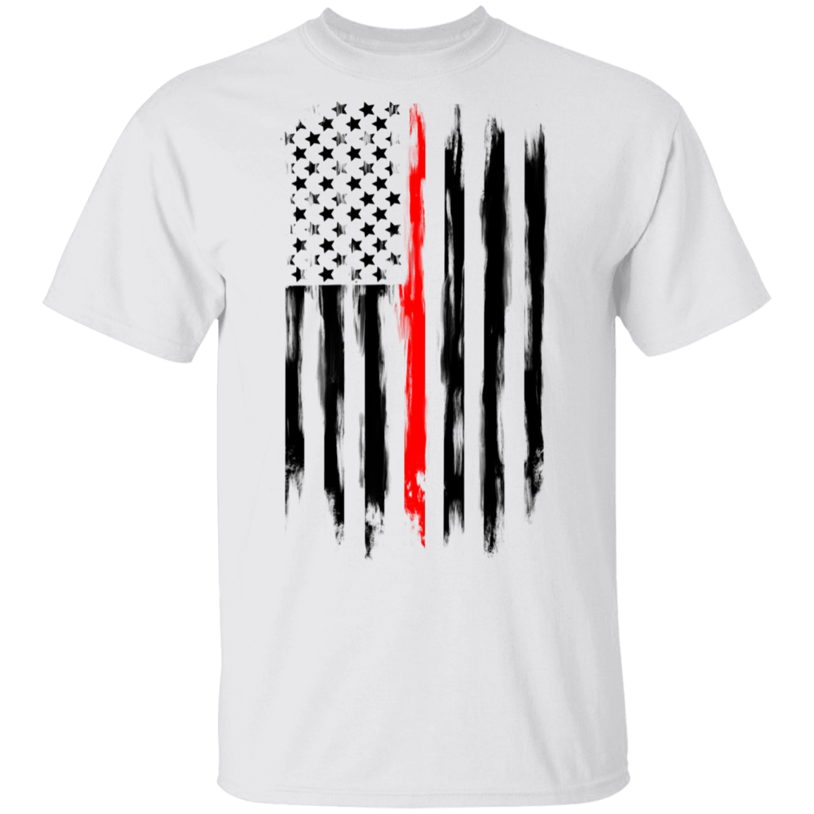 Firefighter Thin Red Line American Flag T-Shirt