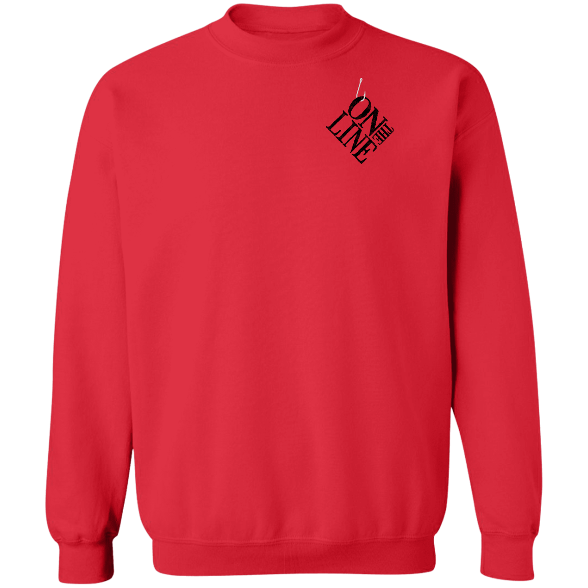 Rooster Fish On The Line Saltwater Double Sided Crewneck Sweatshirt