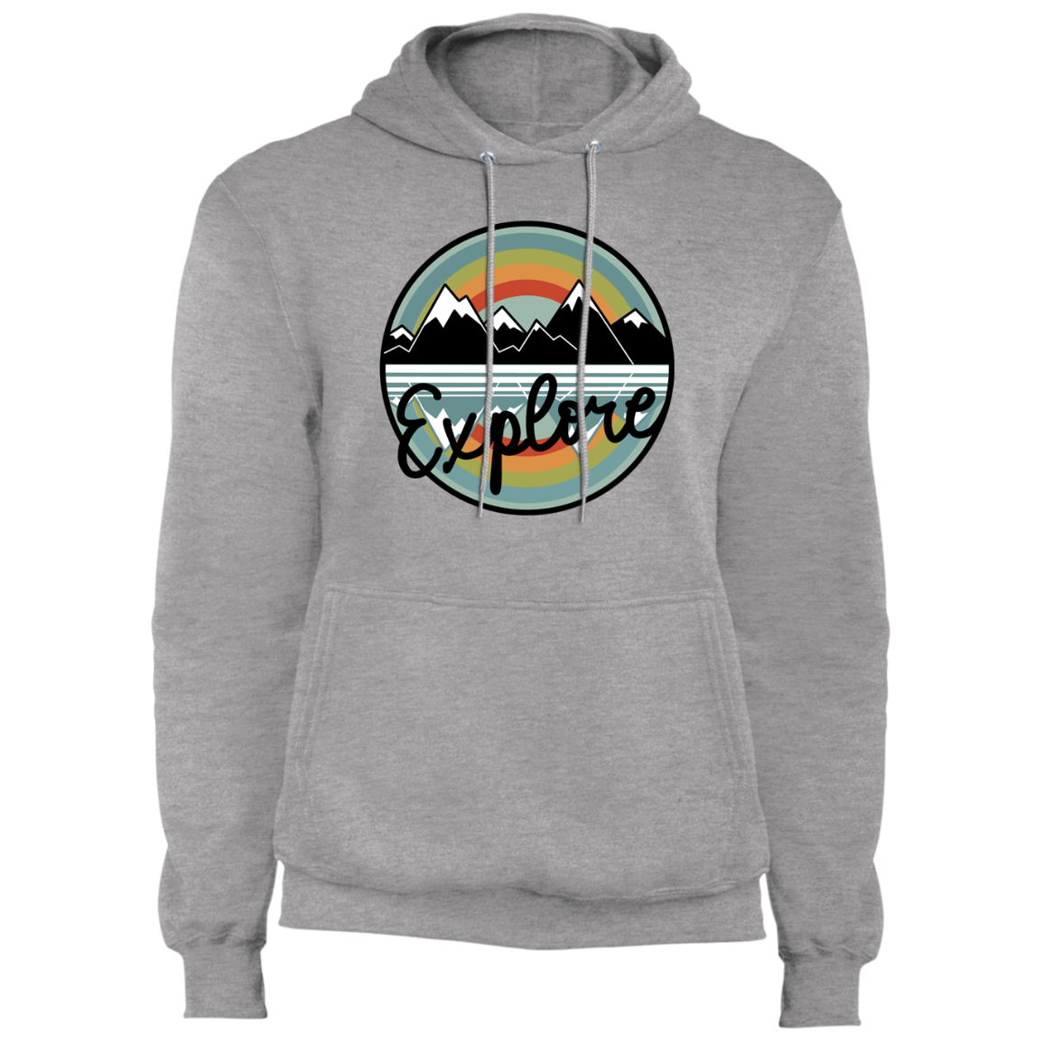 Explore Mountains Nature Camping Pullover Hoodie