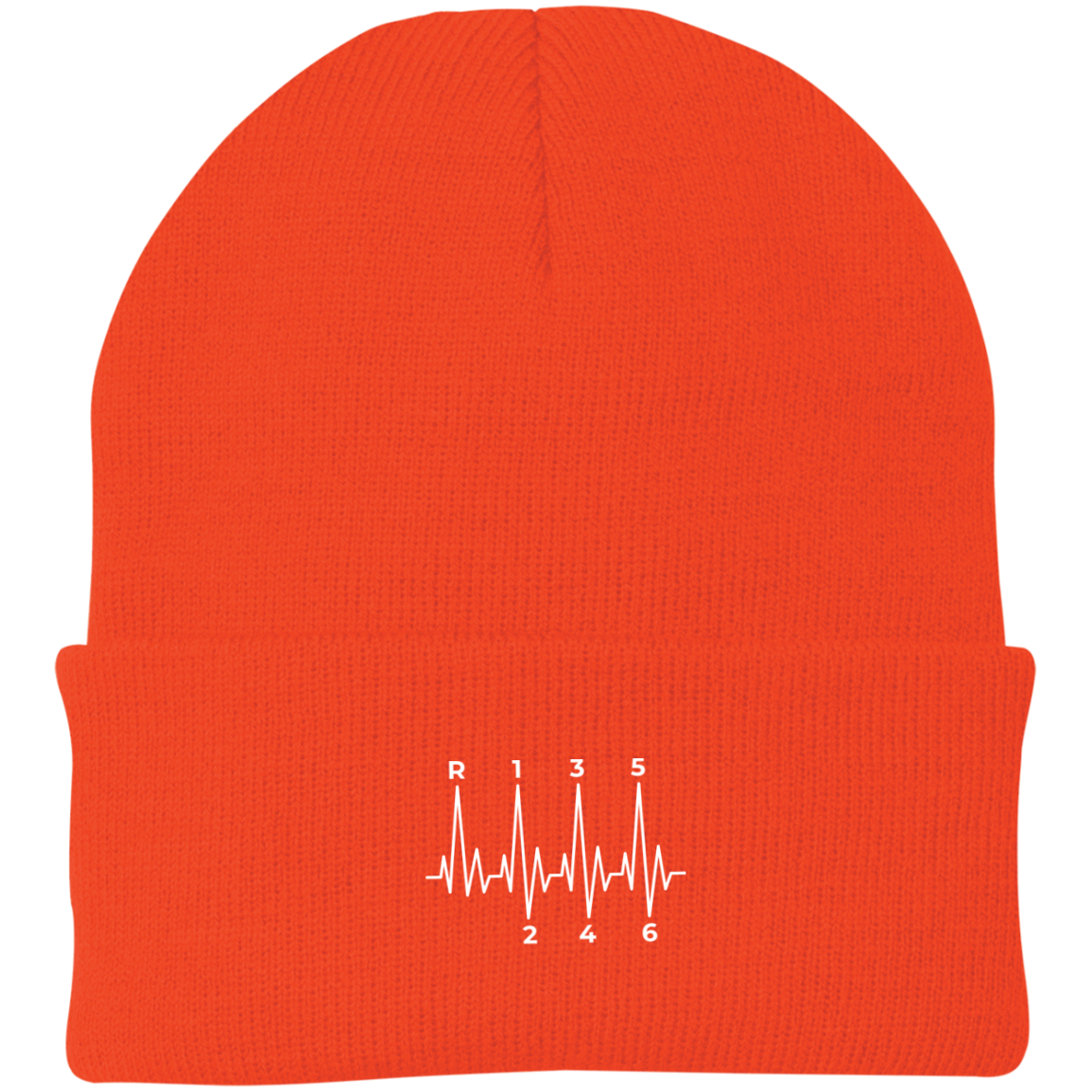 6 Speed Manual Stick Shift Heartbeat Beanie Cap