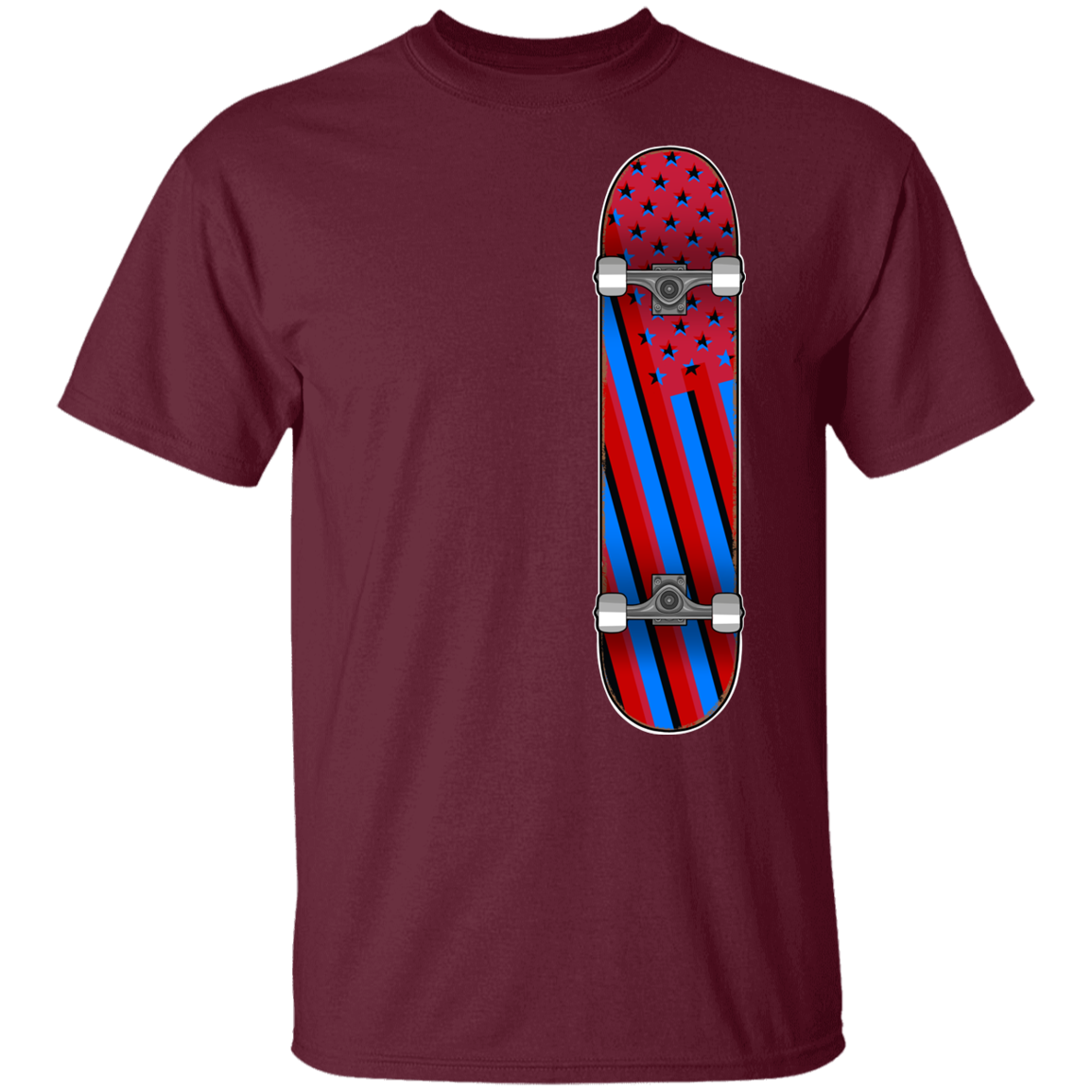 American Flag Skateboard Skateboarding Youth T-Shirt