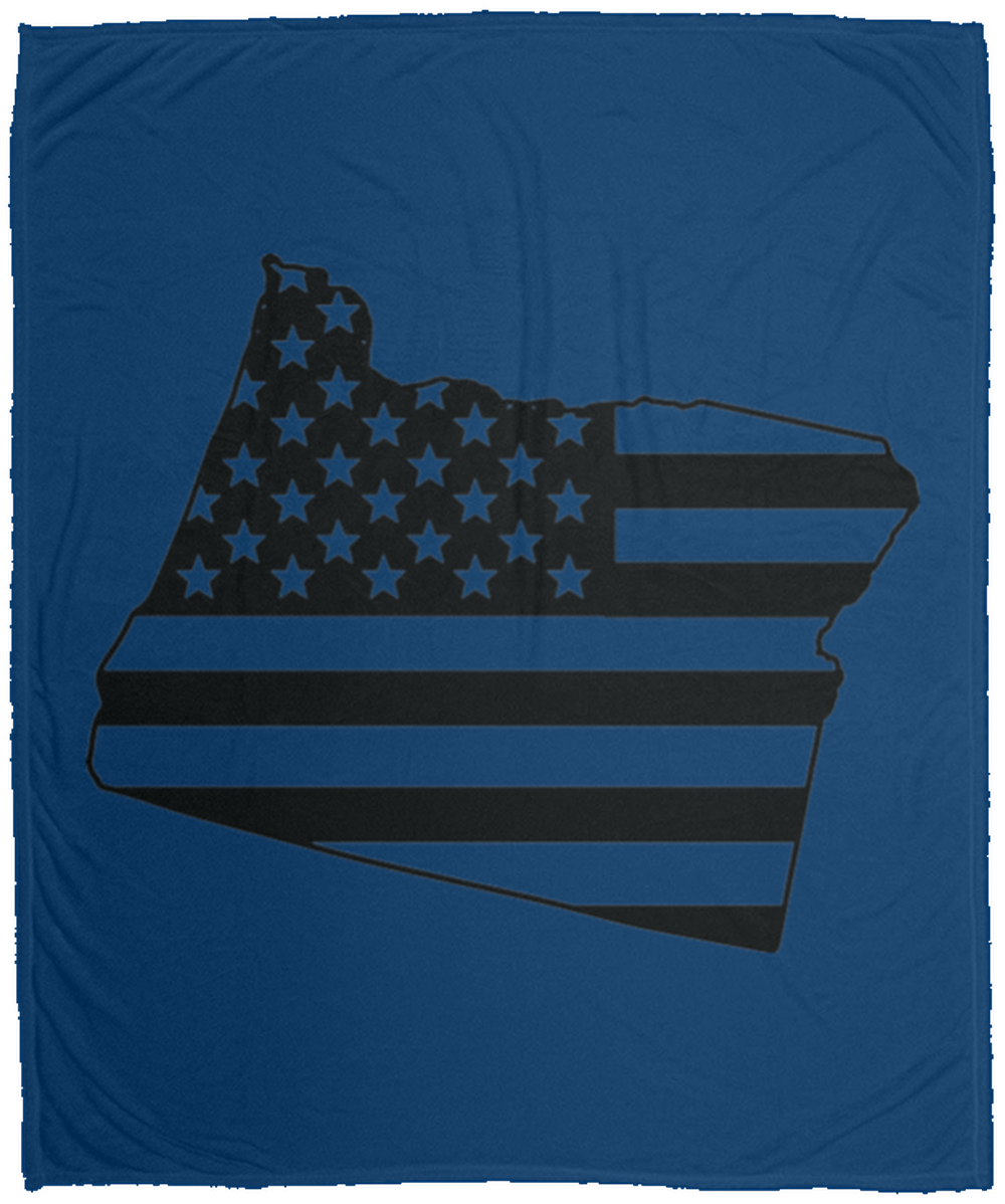 Oregon American Flag State Fleece Blanket - 50x60