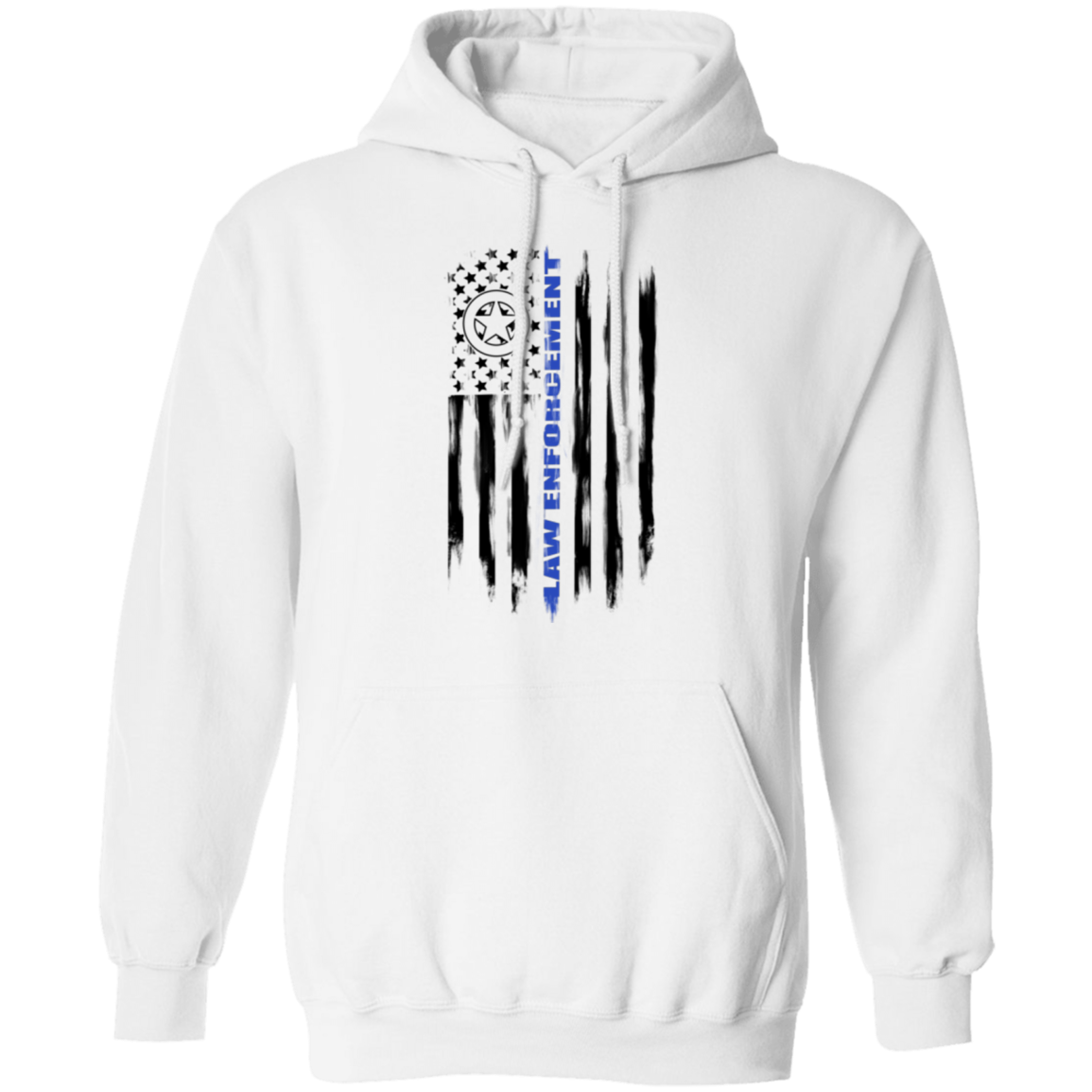 Law Enforcement Deputy Sheriff Police Officer Cop American Flag Pullover Hoodie