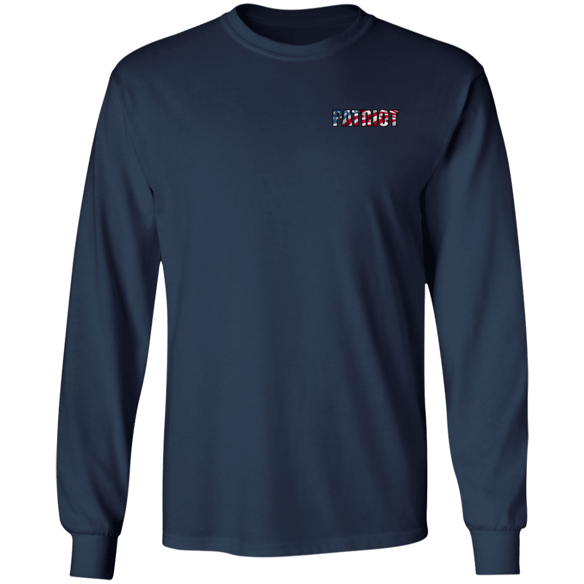 Patriot American Bald Eagle Double Sided Long Sleeve T-Shirt