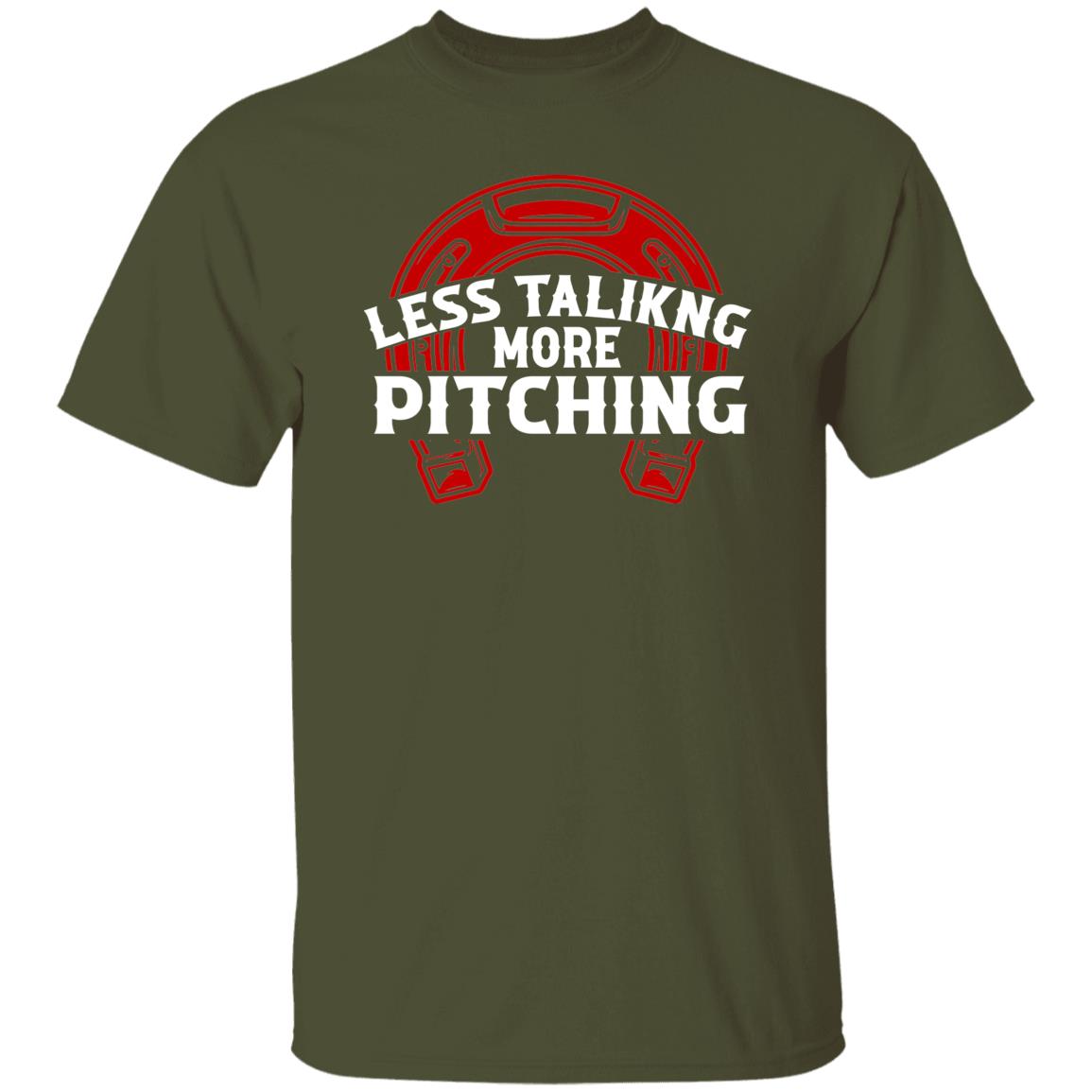 Less Talk More Pitching Horseshoe T-Shirt