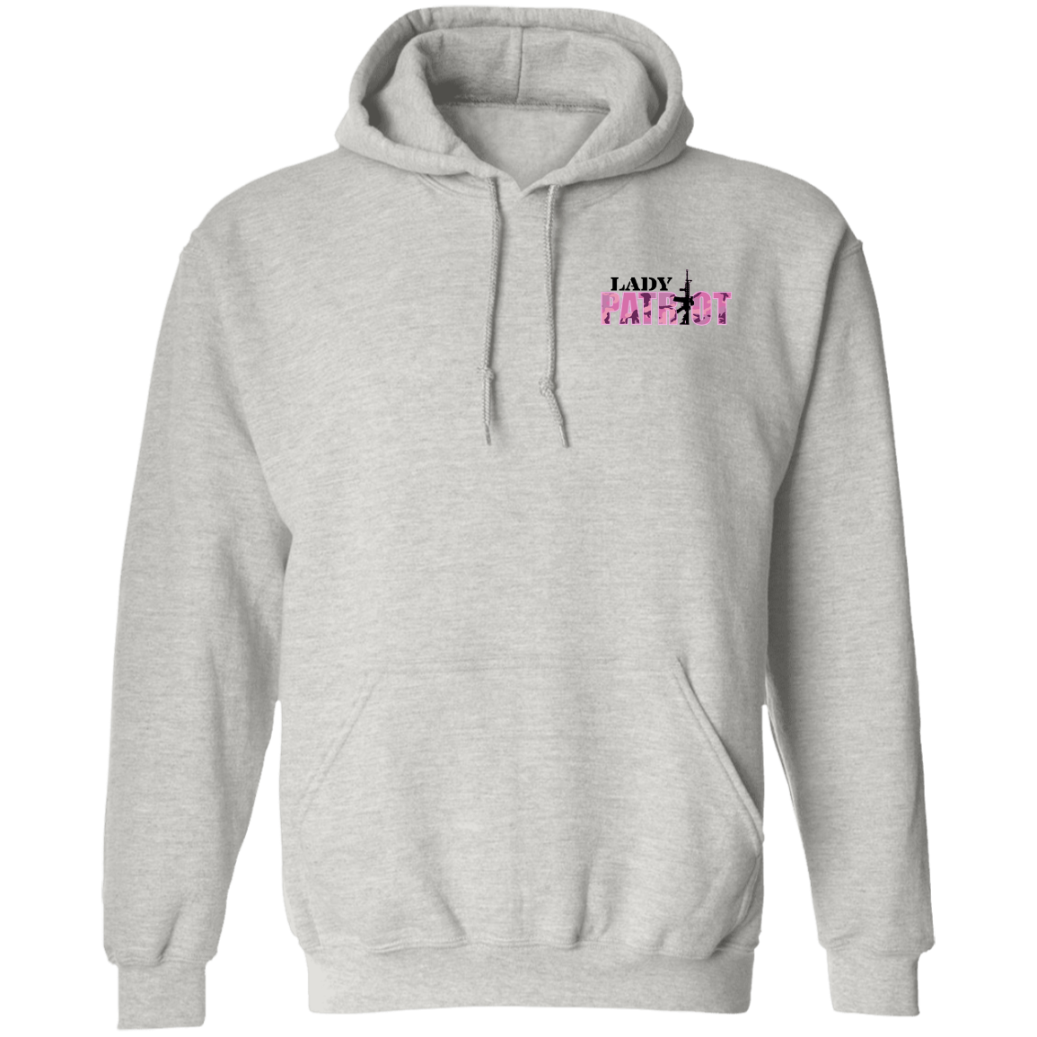 Lady Patriot American Bald Eagle United We Stand Double Sided Pullover Hoodie