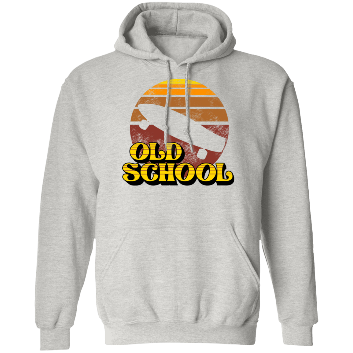 Old School Skateboard Short Board Long Board Pullover Hoodie