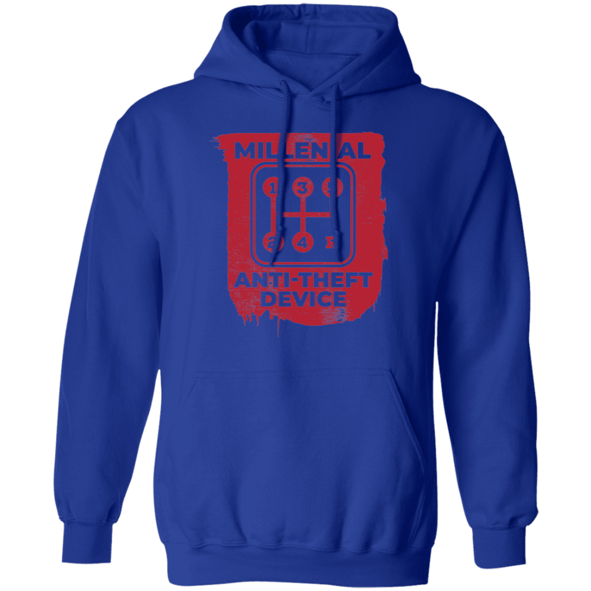 Millennial Anti-Theft Device Manual Stick Shift 5-Speed Pullover Hoodie