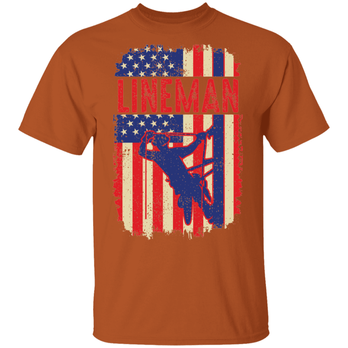 Lineman American Flag T-Shirt