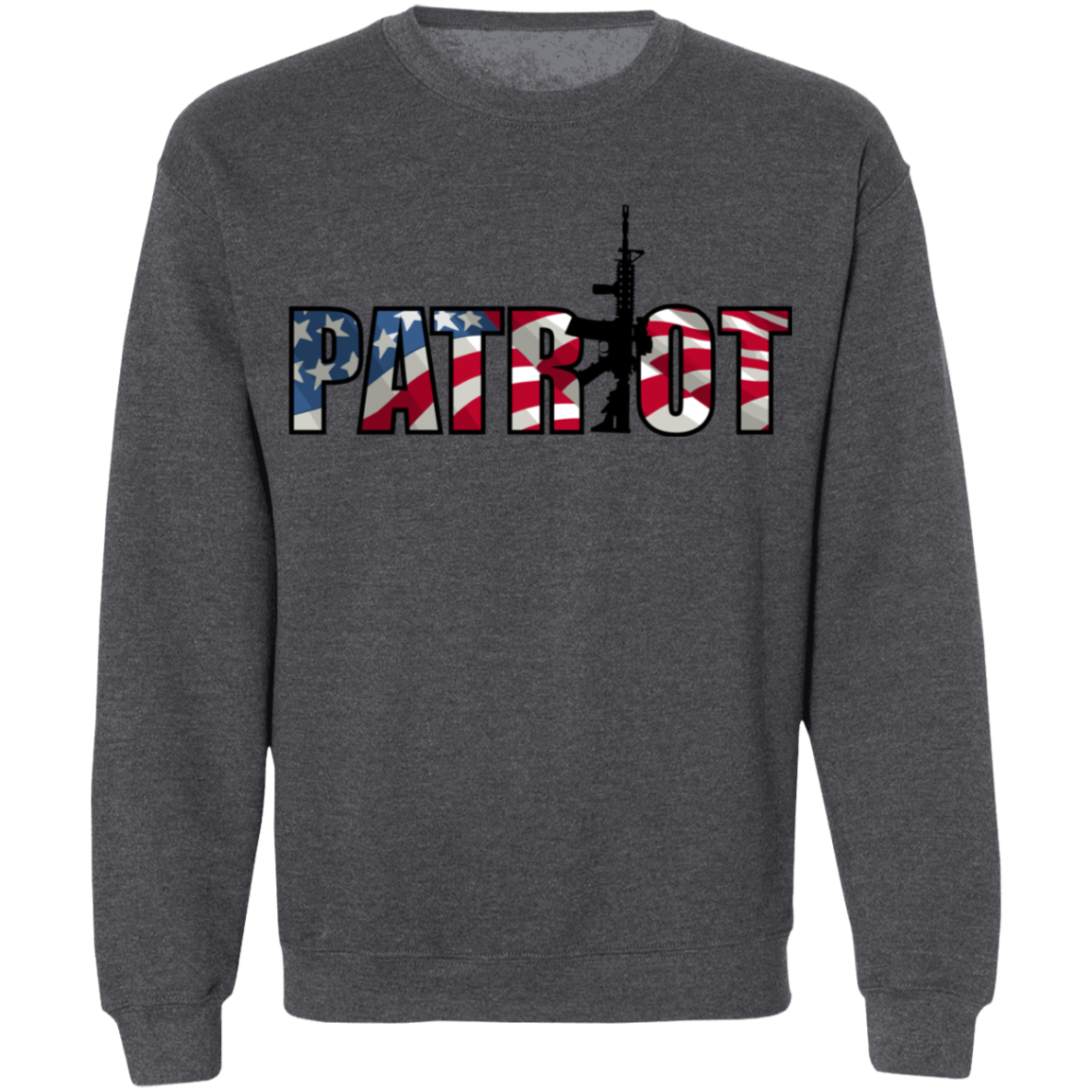 Patriot American Flag Defense Crewneck Sweatshirt