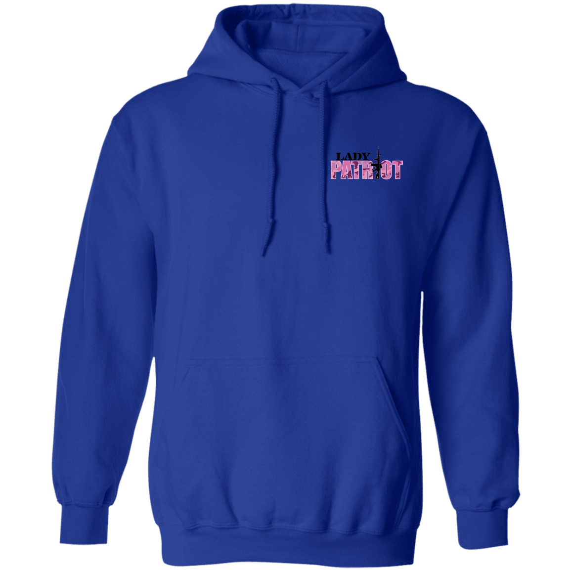Lady Patriot American Bald Eagle United We Stand Double Sided Pullover Hoodie