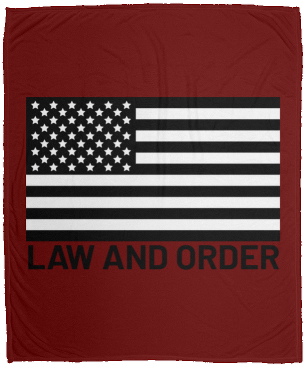 Law and Order American Flag Fleece Blanket - 50x60