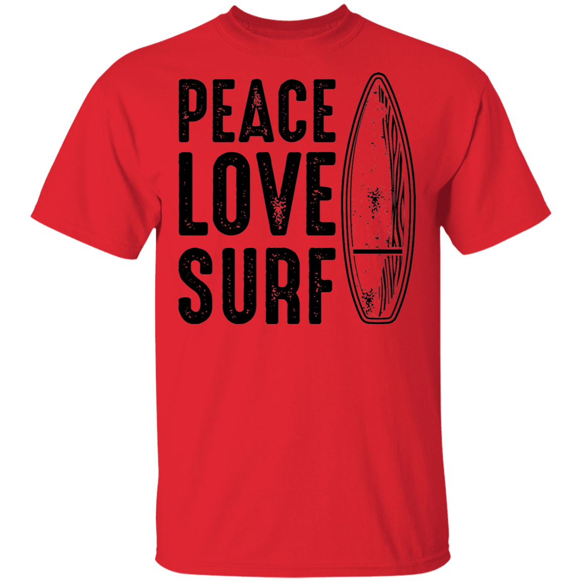 Peace Love Surf Ocean Beach T-Shirt