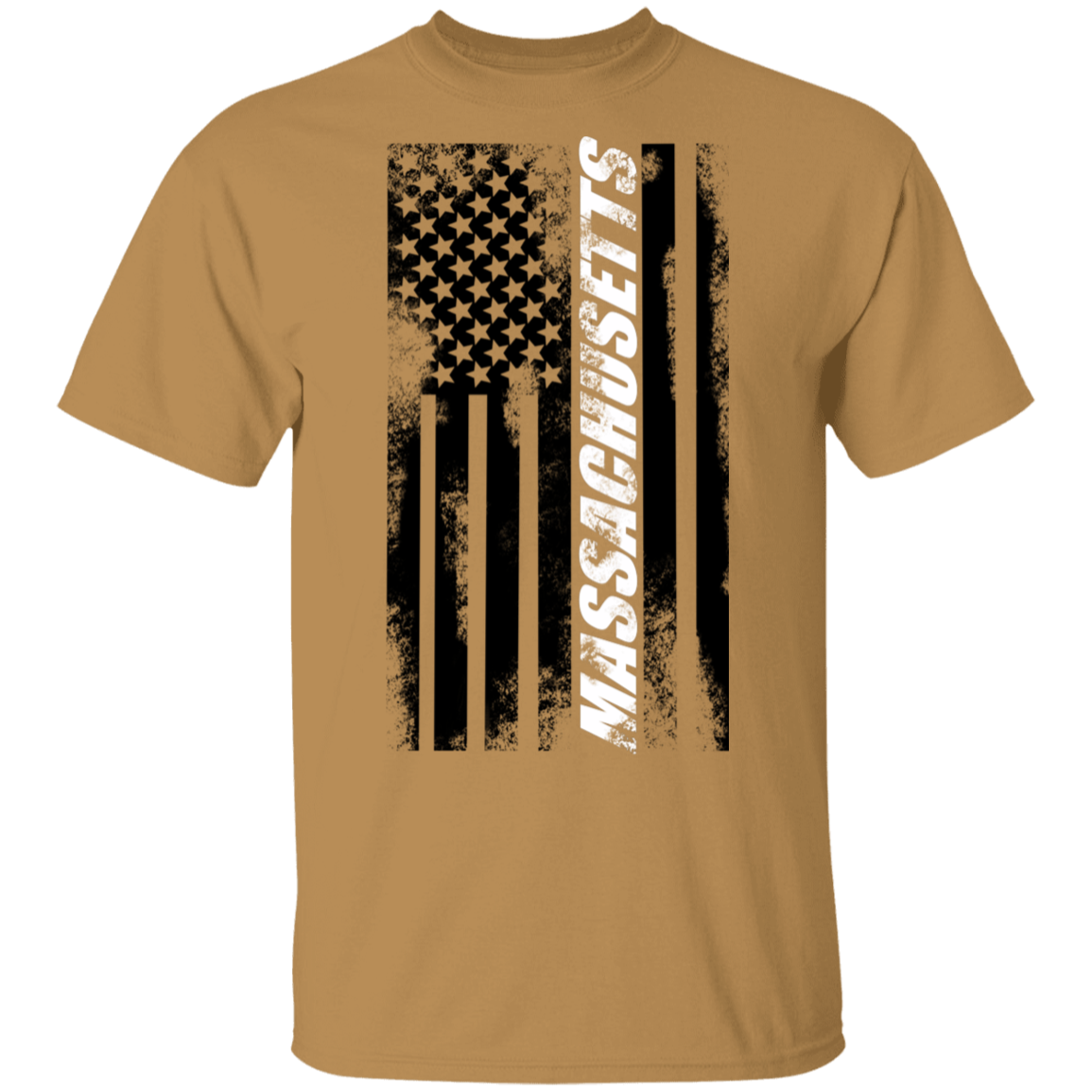 Massachusetts American Flag T-Shirt