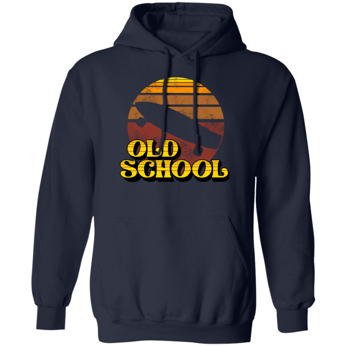 Old School Skateboard Short Board Long Board Pullover Hoodie