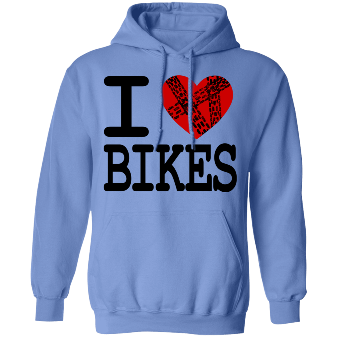 I Love Bikes Biking Pullover Hoodie