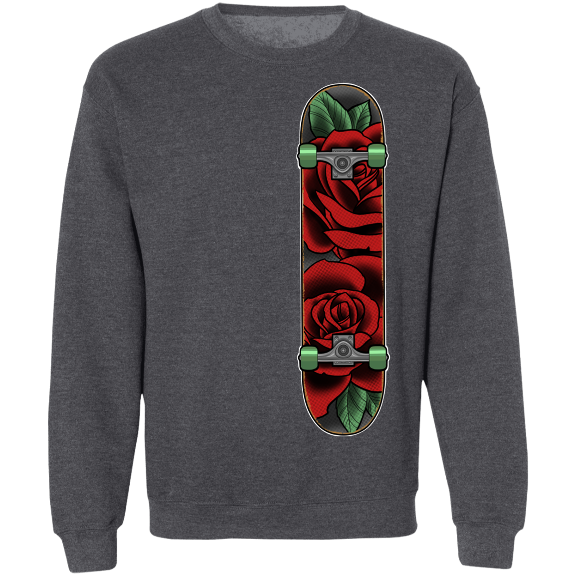 Rose Classic Skateboard Skateboarder Crewneck Sweatshirt