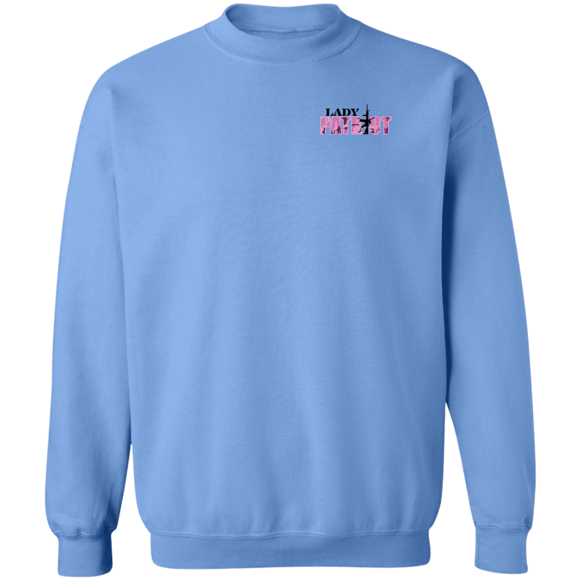 Lady Patriot 1776 American Bald Eagle Double Sided Crewneck Sweatshirt