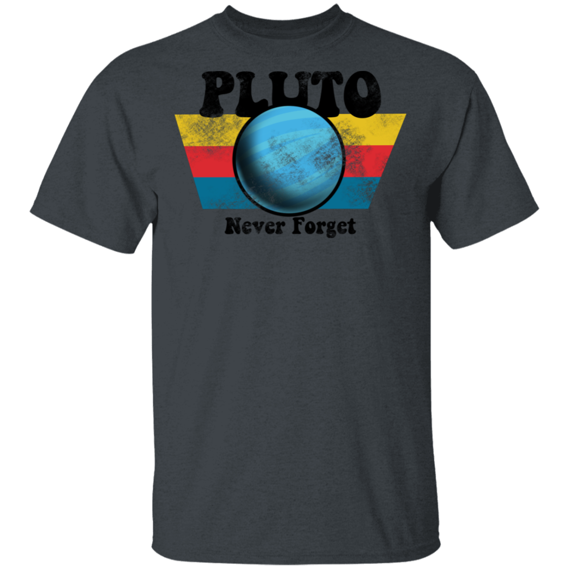Men's Space Planet Pluto Vintage 80s T-Shirt