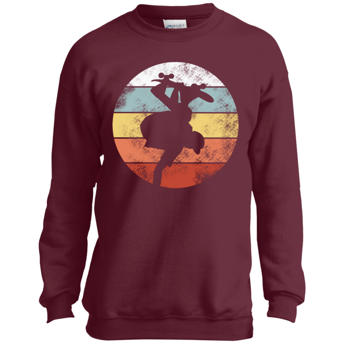 Skateboarding Trick Skateboarder Youth Crewneck Sweatshirt