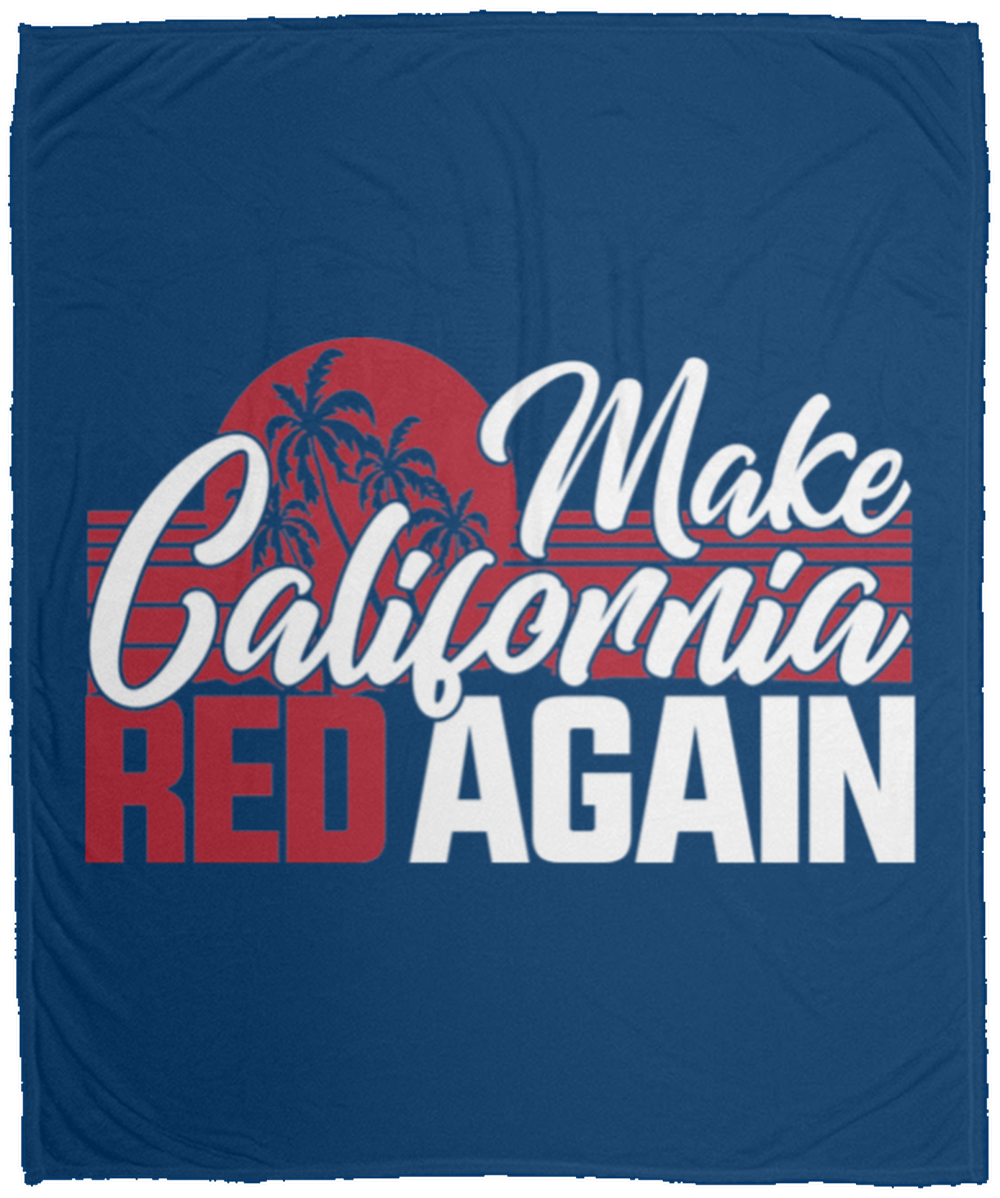 Make California Red Again Republican Fleece Blanket - 50x60
