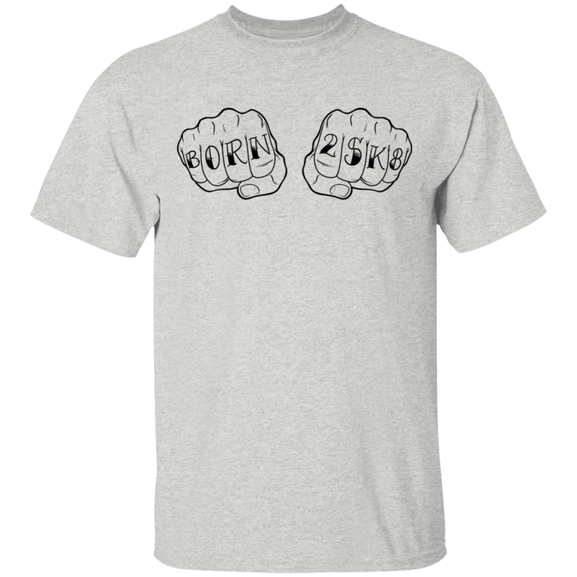 Born 2SK8 To Skateboard Knuckles T-Shirt