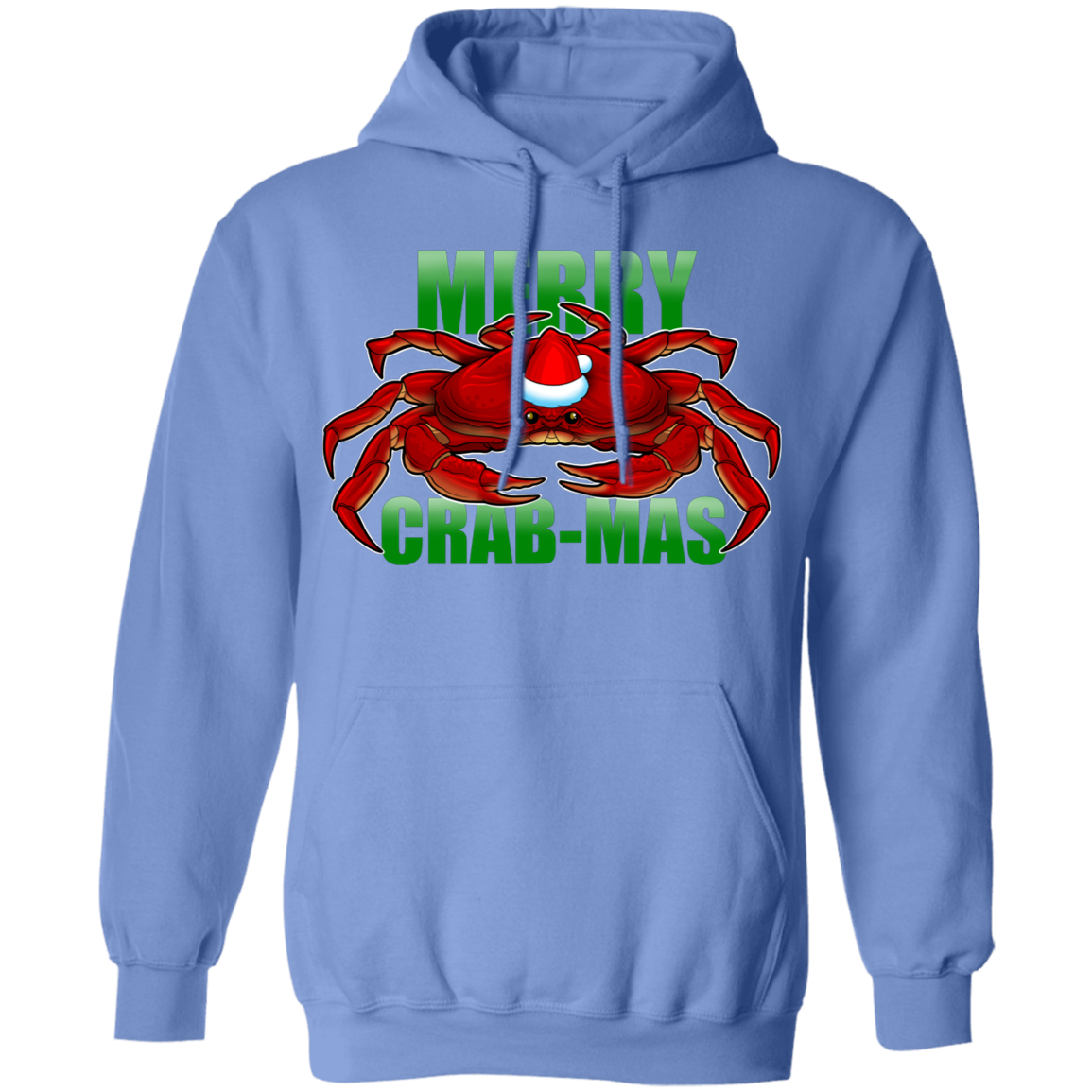 Merry Crab-Mas Saltwater Christmas Pullover Hoodie