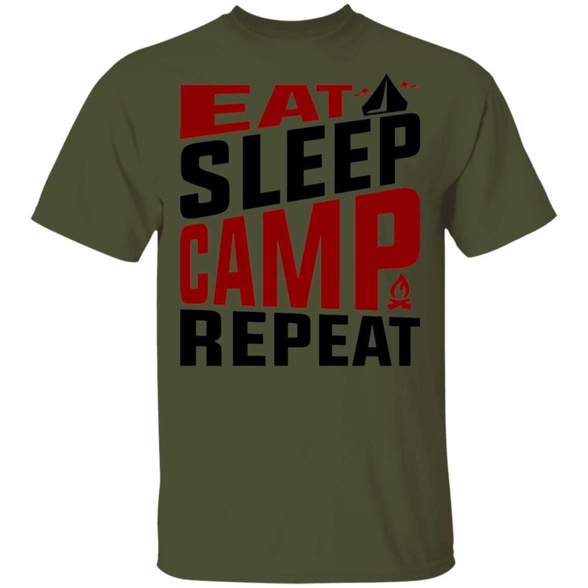 Eat Sleep Camp Repeat Camping T-Shirt