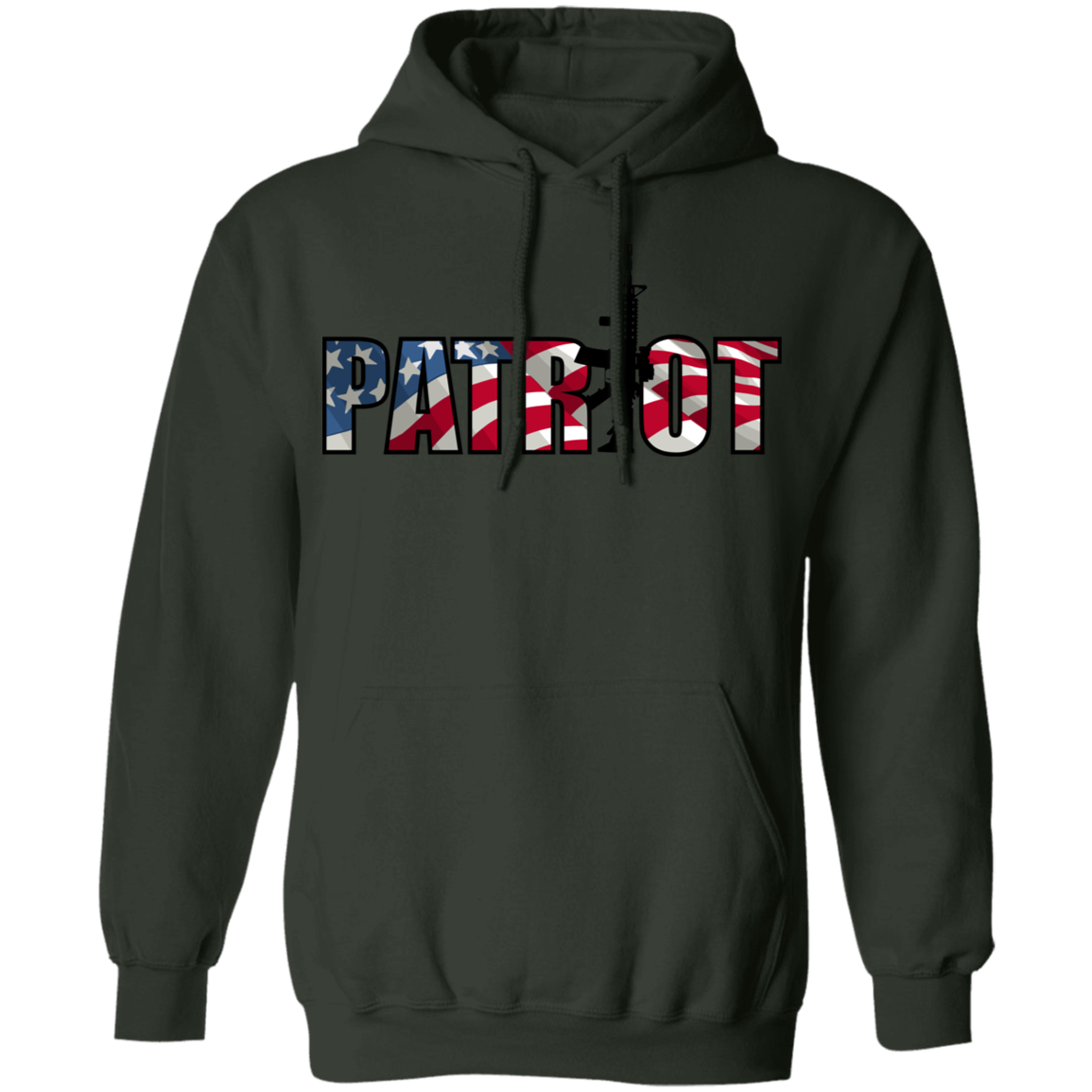 Patriot American Flag Defense Pullover Hoodie