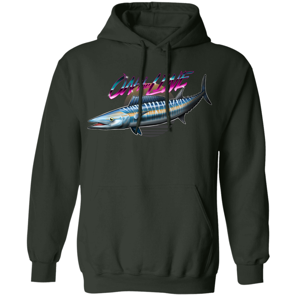 Wahoo Ono Fish On The Line Saltwater Pullover Hoodie