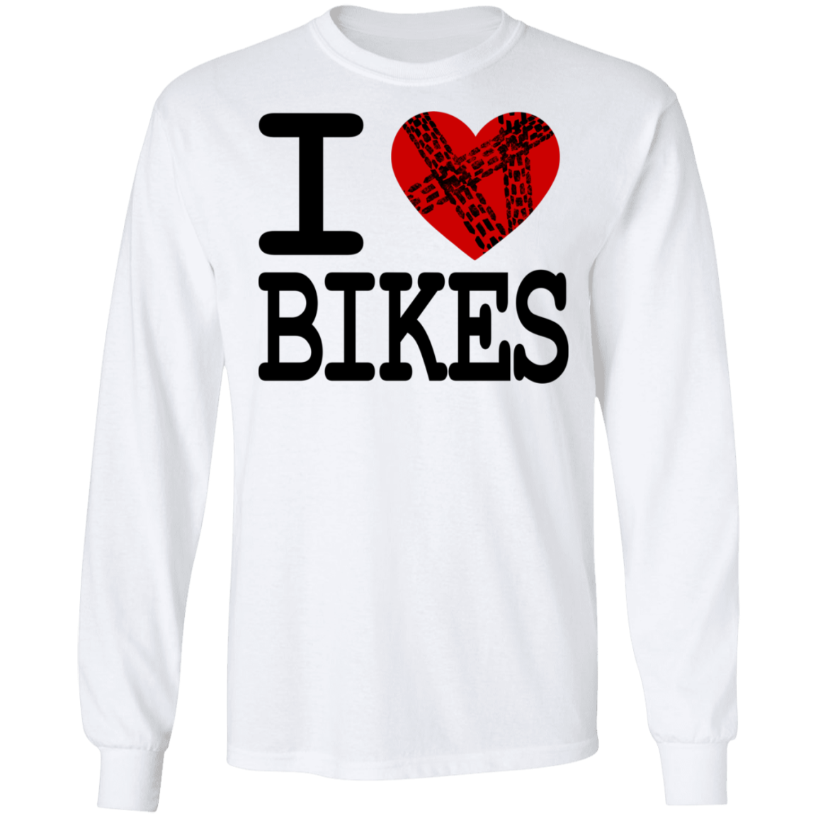 I Heart Bikes Biking Long Sleeve T-Shirt