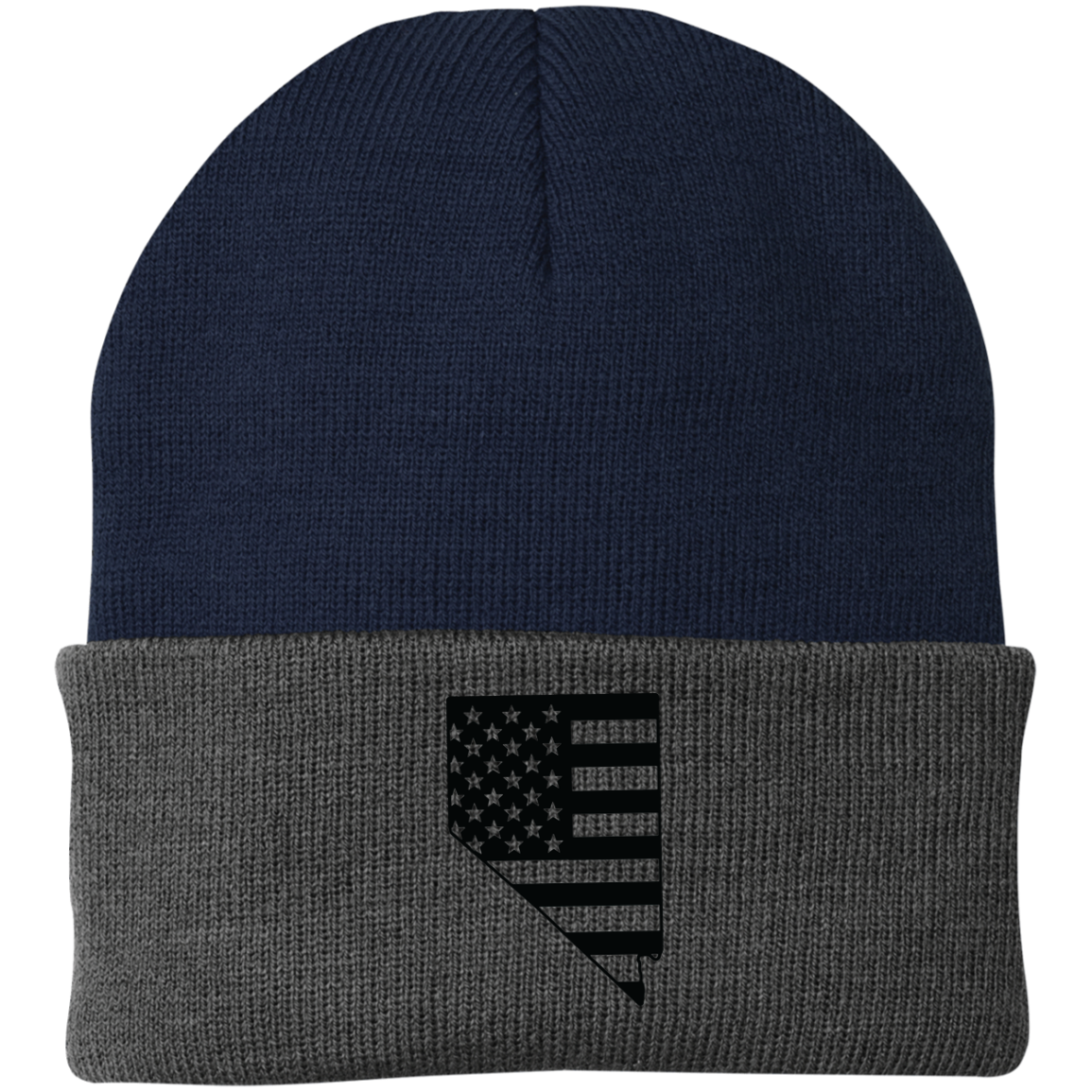 Nevada NV State American Flag Beanie Cap
