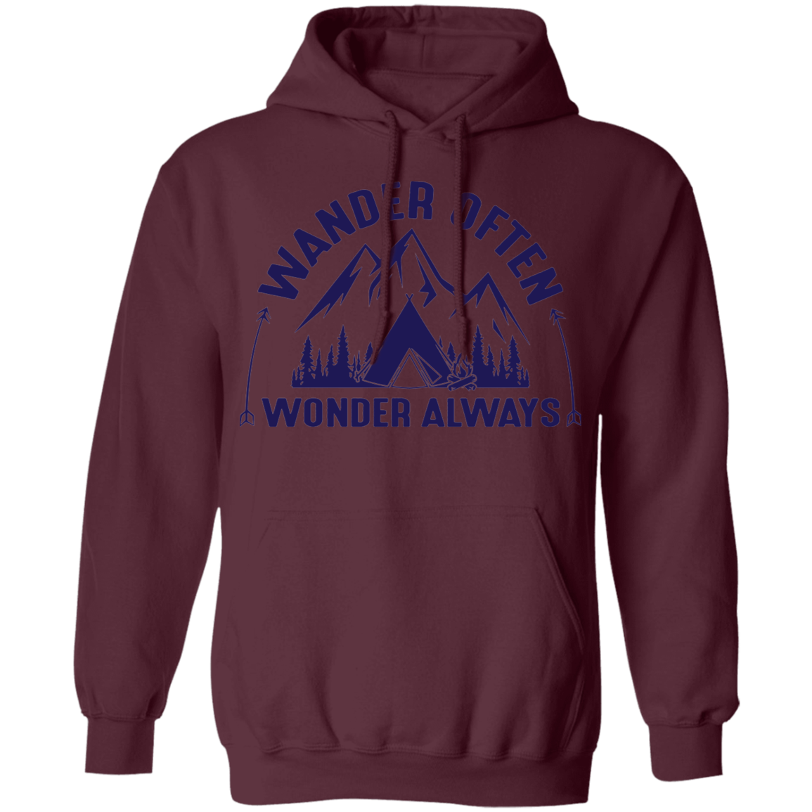 Wander Often Wonder Always Camping Outdoor Pullover Hoodie