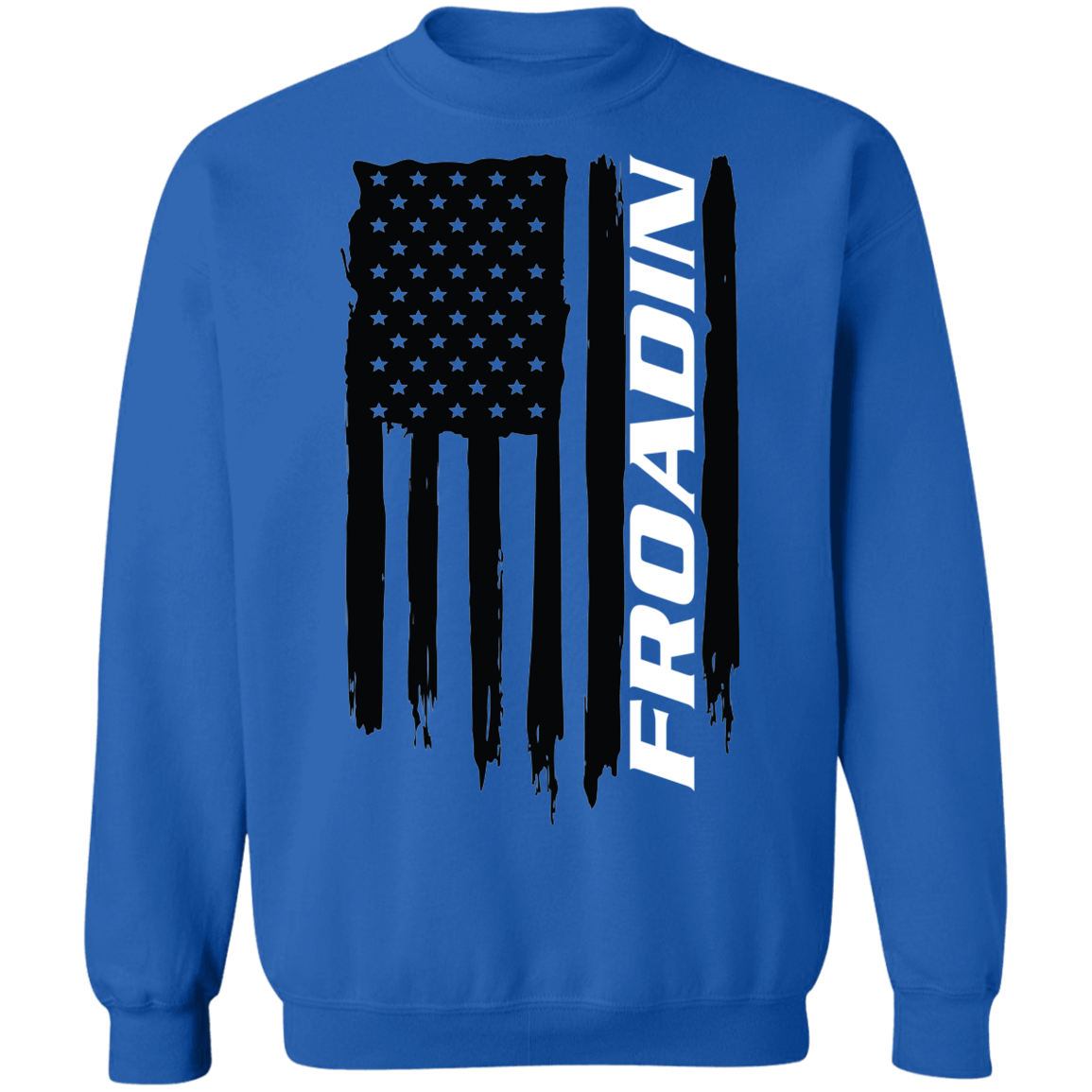 Froadin Off-Road Desert 4x4 American Flag Crewneck Sweatshirt