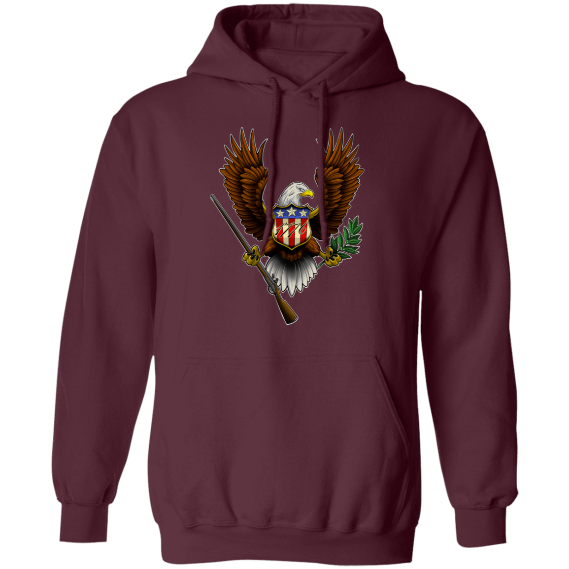 1776 American Bald Eagle Pullover Hoodie