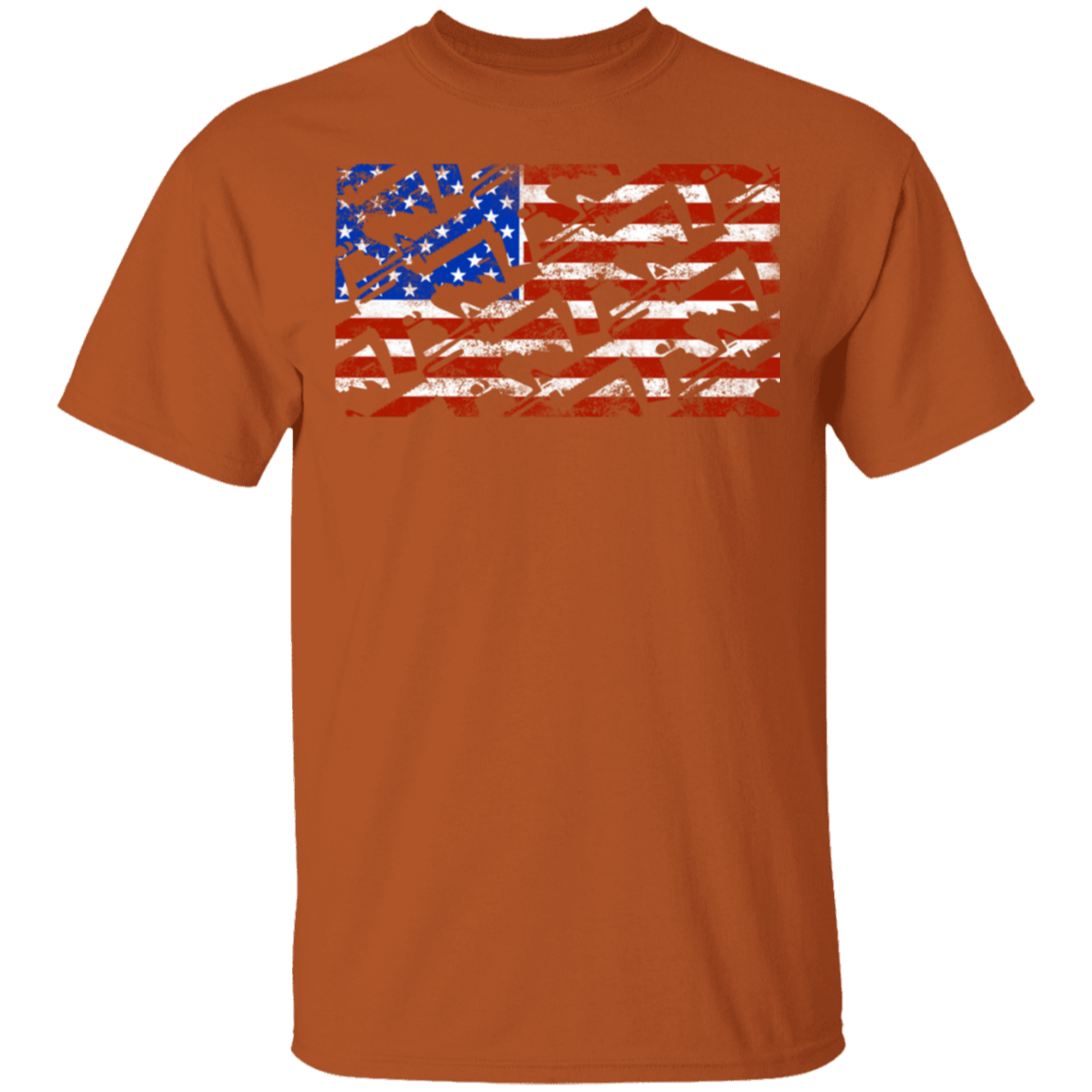 Rifle Firearm American Flag T-Shirt