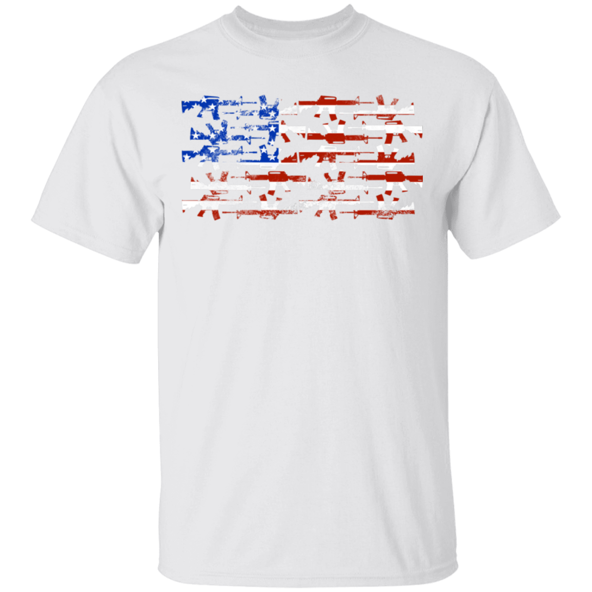 Rifle Firearm American Flag T-Shirt