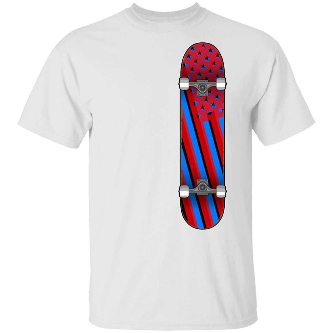 American Flag Skateboard Skateboarding T-Shirt