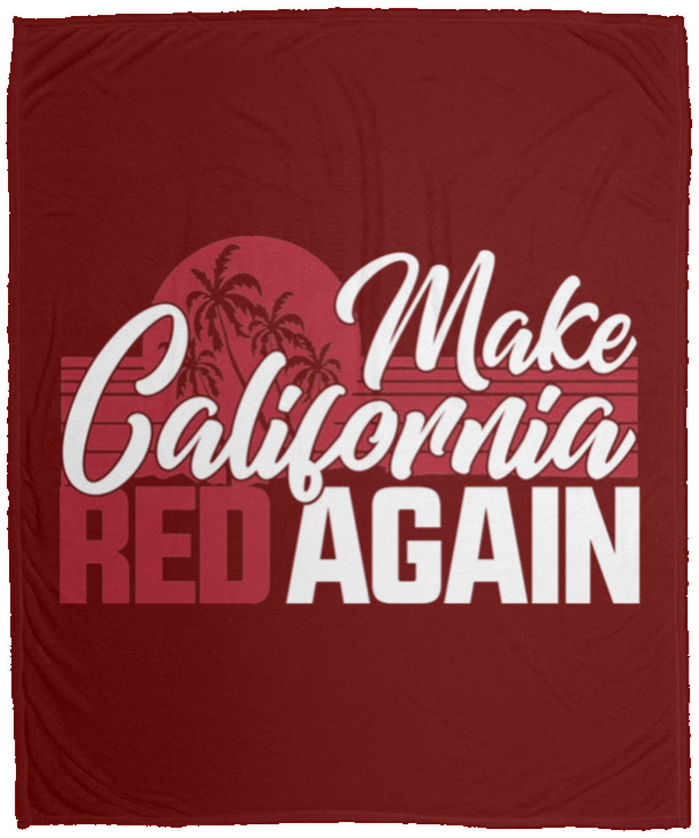 Make California Red Again Republican Fleece Blanket - 50x60