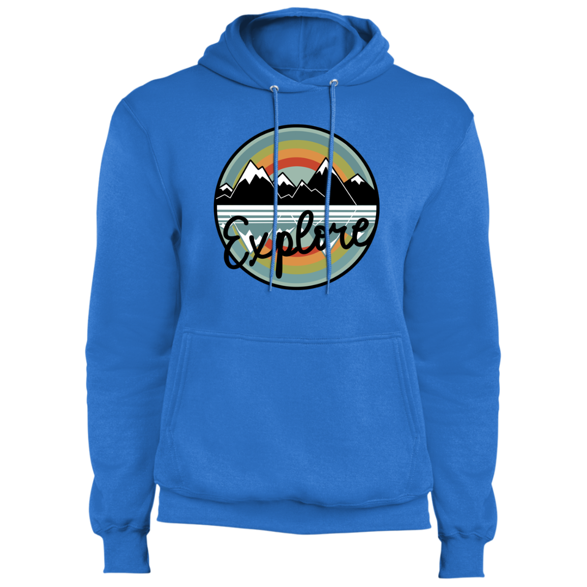 Explore Mountains Nature Camping Pullover Hoodie