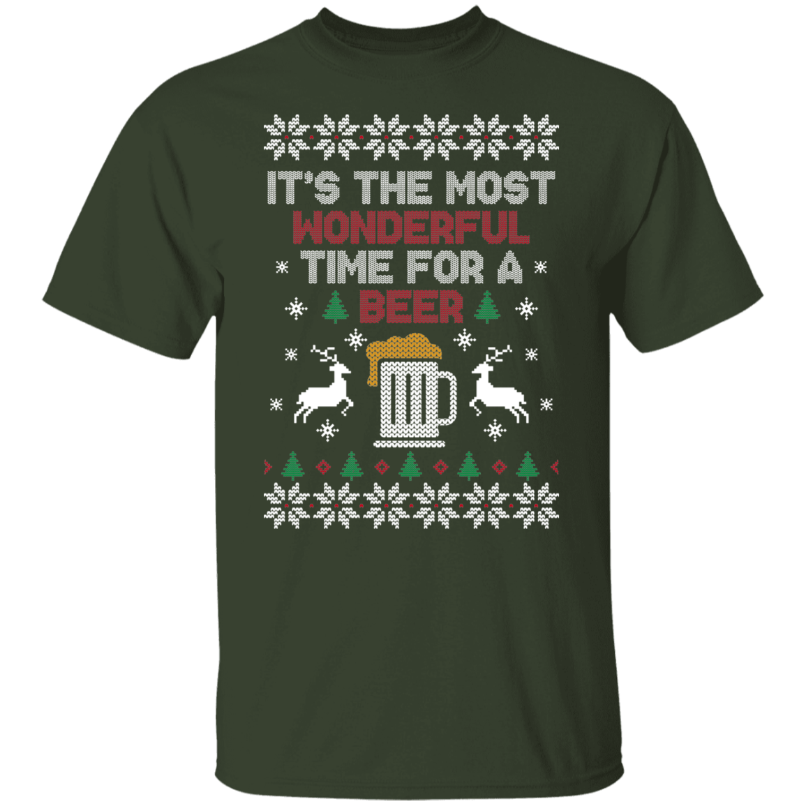 It's The Most Wonderful Time For A Beer Ugly Christmas Party T-Shirt