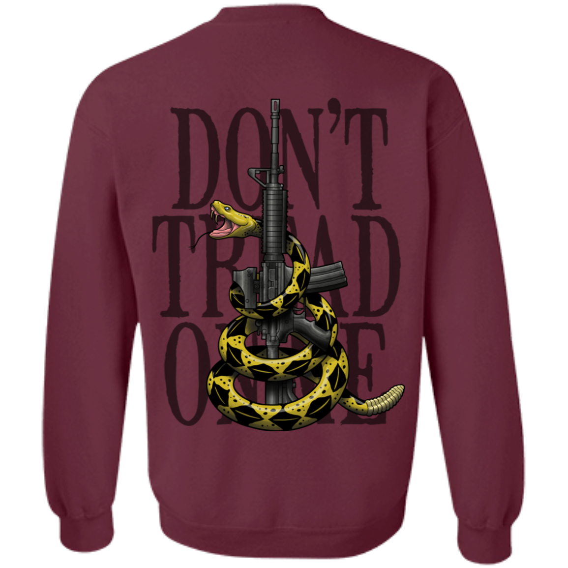 We the People Don't Tread on Me Gadsden Flag Double Sided Crewneck Sweatshirt