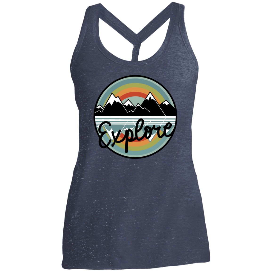 Explore Mountain Camping Nature Women's Cosmic Twist Back Tank