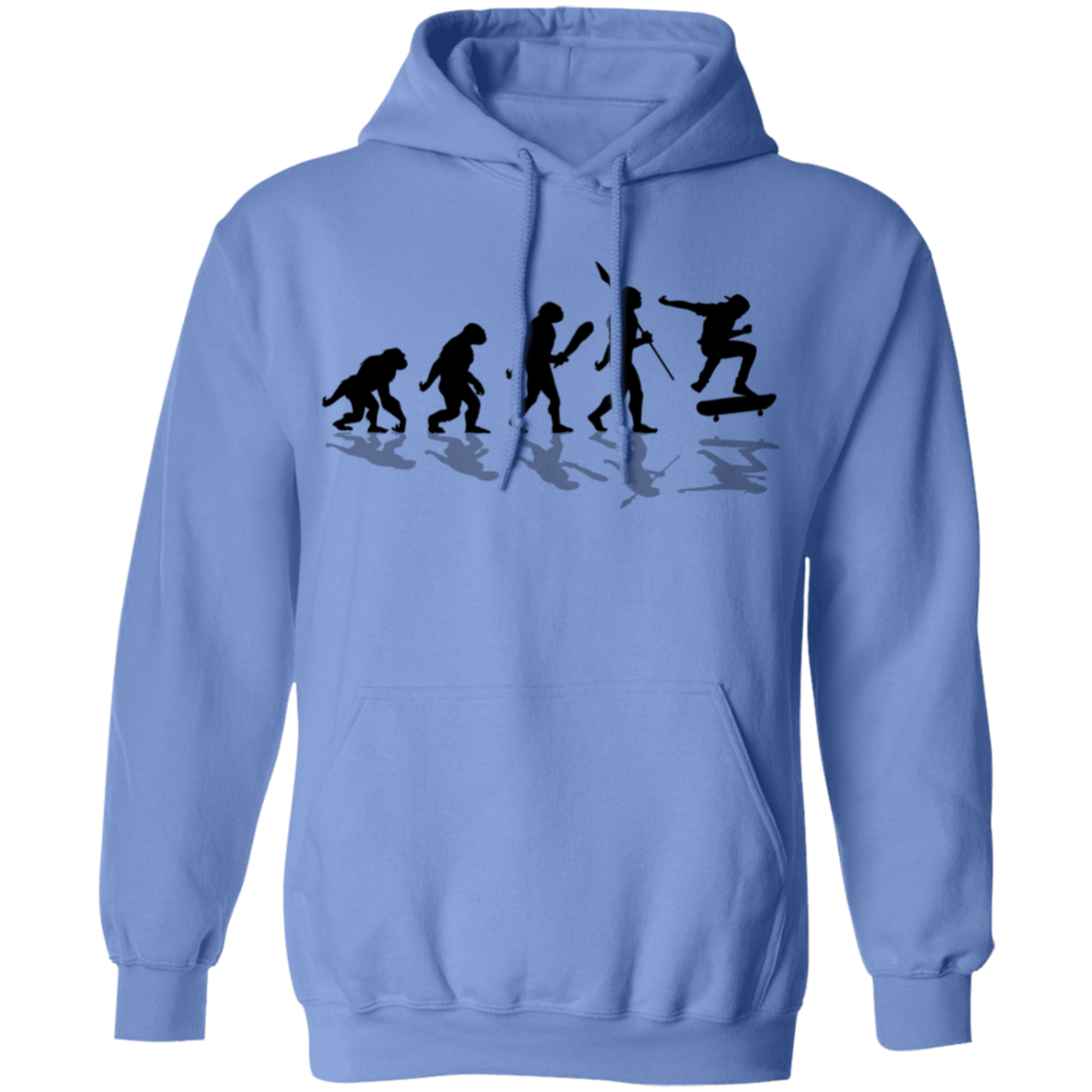 The Evolution of Man Skateboarding Skateboard Pullover Hoodie