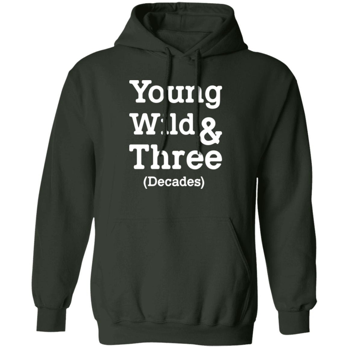 Young Wild And Three Decades Funny Thirties Birthday Pullover Hoodie