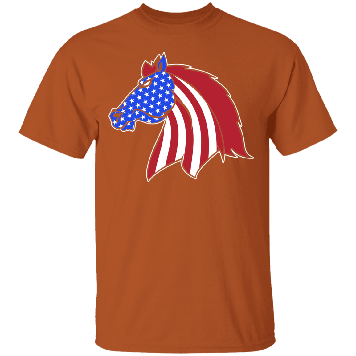 Horse American Flag USA T-Shirt