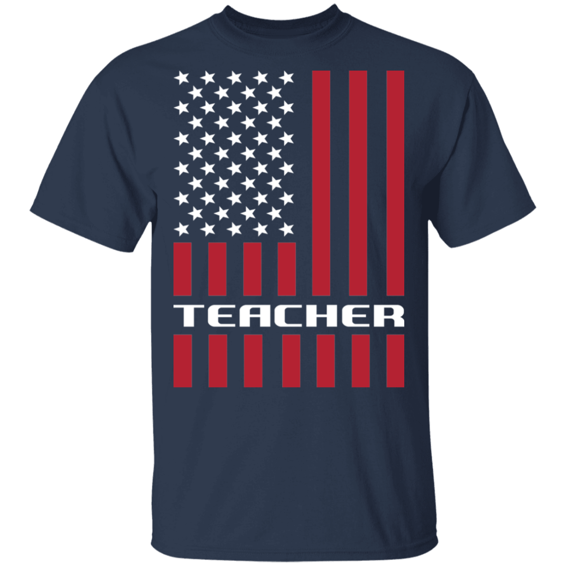 Teacher American Flag USA T-Shirt